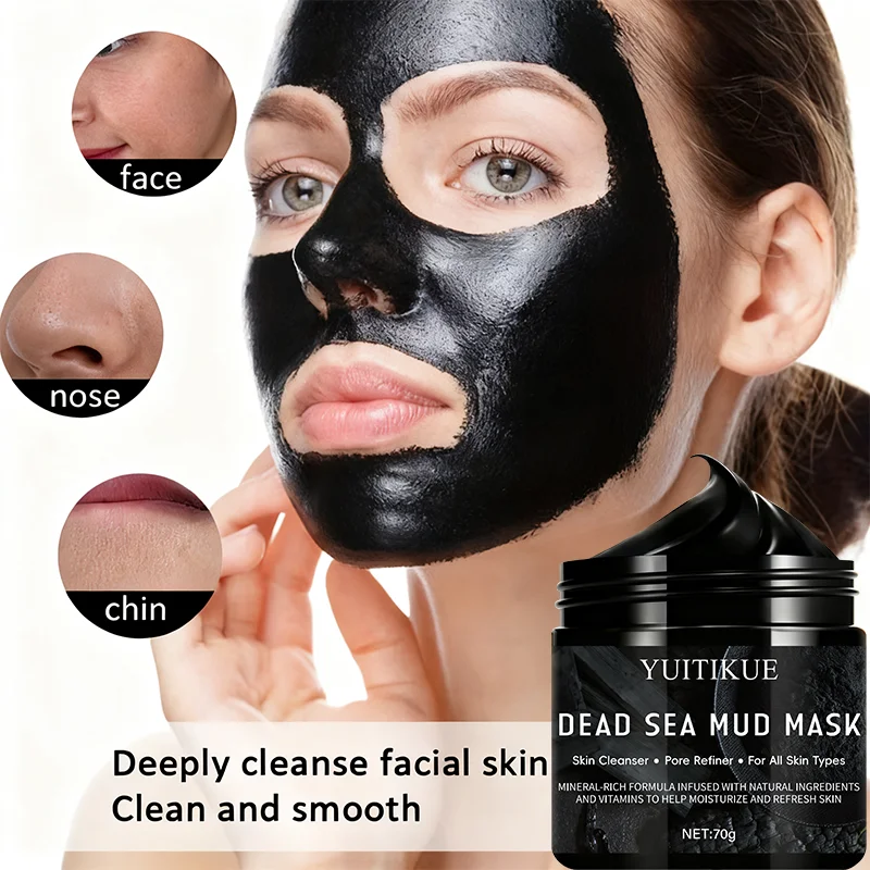 Dead Sea Mud Gesichtsmaskenreiniger, geeignet für alle Hauttypen. Reich an Mineralien, es spendet Feuchtigkeit und hellt die Haut auf.