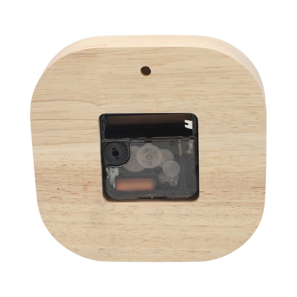 Living Room Decor 13.4*13.4*2.5cm Bedside Clock for acrylic And Wood Clock Vintage Table Silent Clock Bedroom Decor Clock