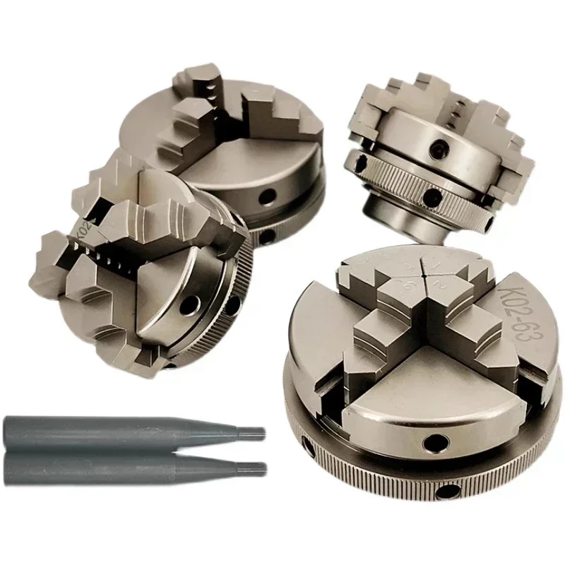 K01-50 K02-50 K01/K02-63 Nie rdzawianie Niklowanie Mini uchwyt ręczny szczelny trzy/cztery pazury DIY tokarka do drewna M14*1