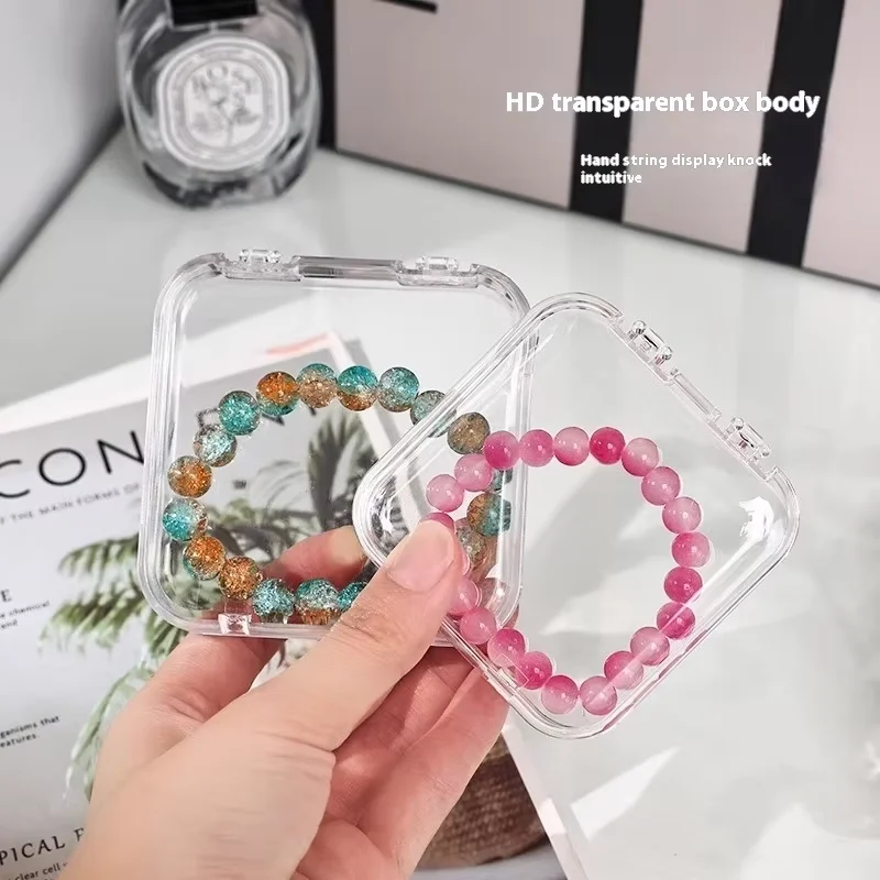 

Transparent bracelet storage box Portable acrylic bracelet Crystal bracelet play jewelry box Dust-proof jewelry display box