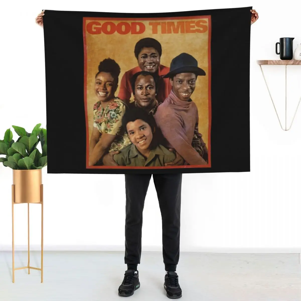 Good Times Throw Blanket Plaid on the sofa Beach christmas gifts Decoratives Sofas Soft Big Blankets