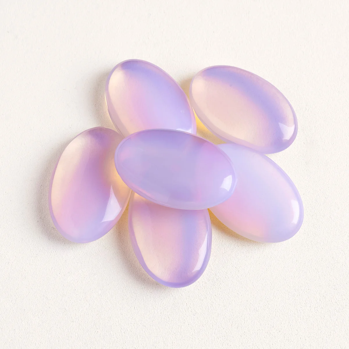 1PC Natural Pink Opal Plam Crystal Reiki Polished Palm Relieve Worries Stonez Pocket Energy Quartz Home Gemstone Ornaments
