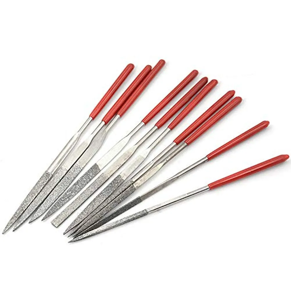 Assorted Mini File Set Flat Needle Square Round Shape Rifler Files For Metal Jeweler Glass Wood Carving Craft Handy Tool