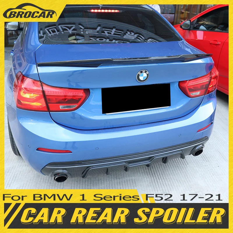 For BMW 1 Series F52 118i 120i 125i 4 Door Spoiler 2017 - 2022 M4 Style Real Carbon Fiber Rear Spoiler Trunk Boot Wing Spoiler