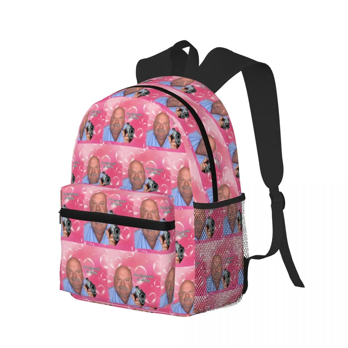 Daddy Winkle Bertram Be Respectful To Daddy Student Backpack School Bag Hiking Travel Daypack for Men Women Bookbag Shoulder Bag