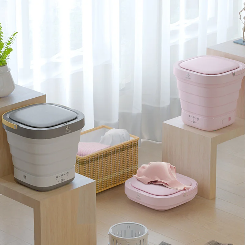 

Portable Mini Folding Washing Machine Barrel Automatic Home Travel Self-driving Tour Underwear Foldable Washing Machine