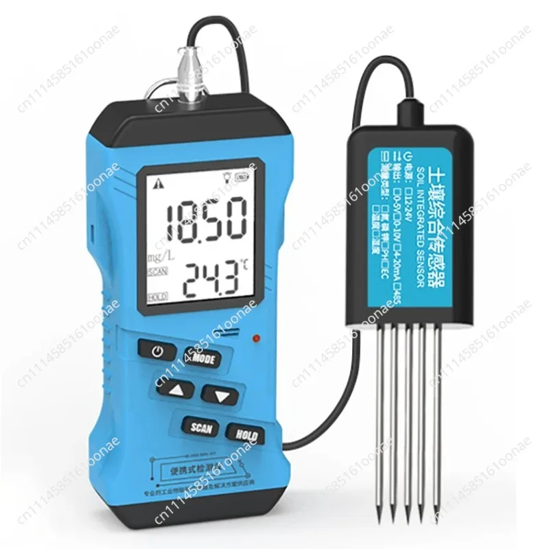 Soil tester, nitrogen phosphorus potassium N P K pH humidity, moisture, nutrient conductivity tester EC meter