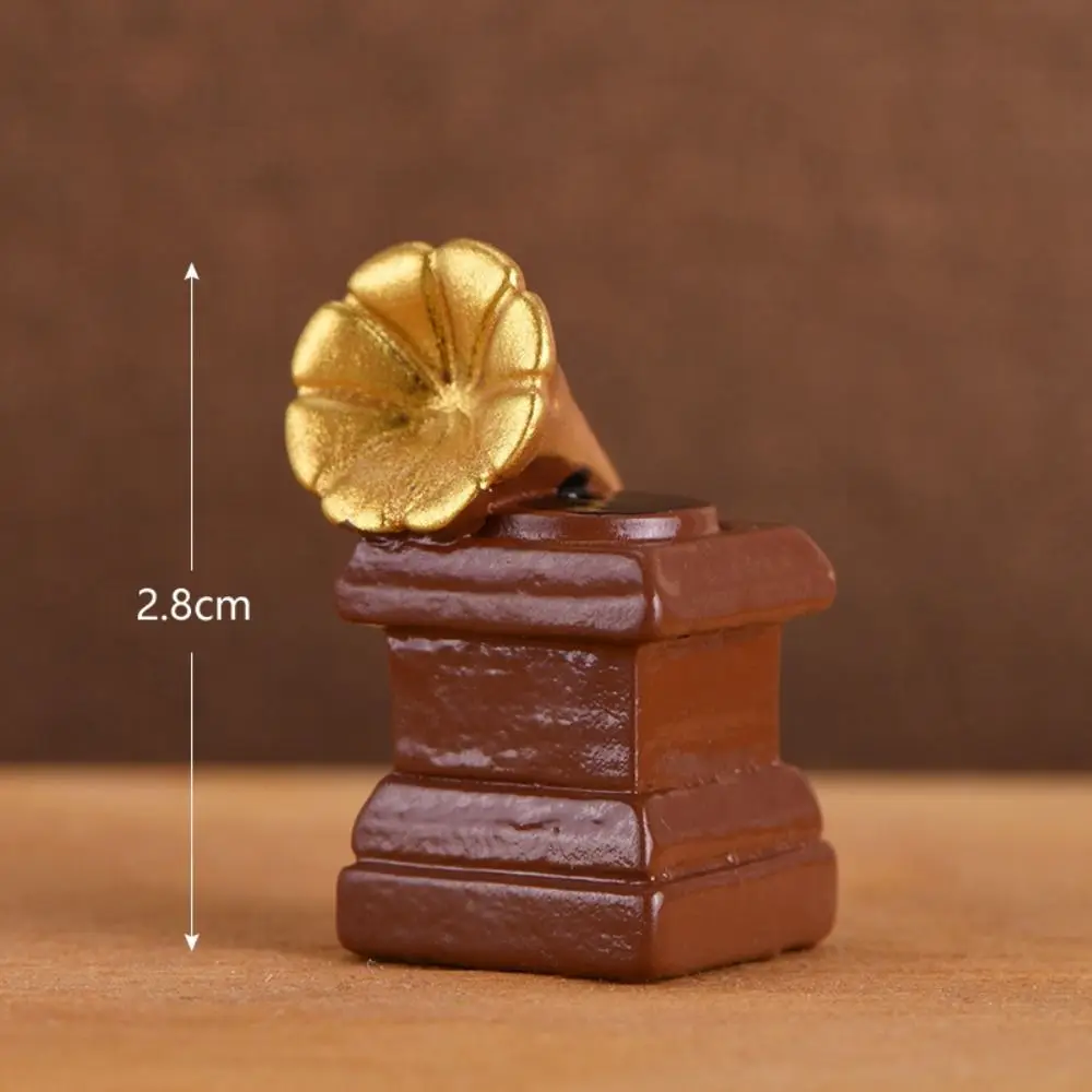 Decorazione domestica Figurina nostalgica retrò Mini case delle bambole Figura fotocamera Miniature Modello Resina creativa
