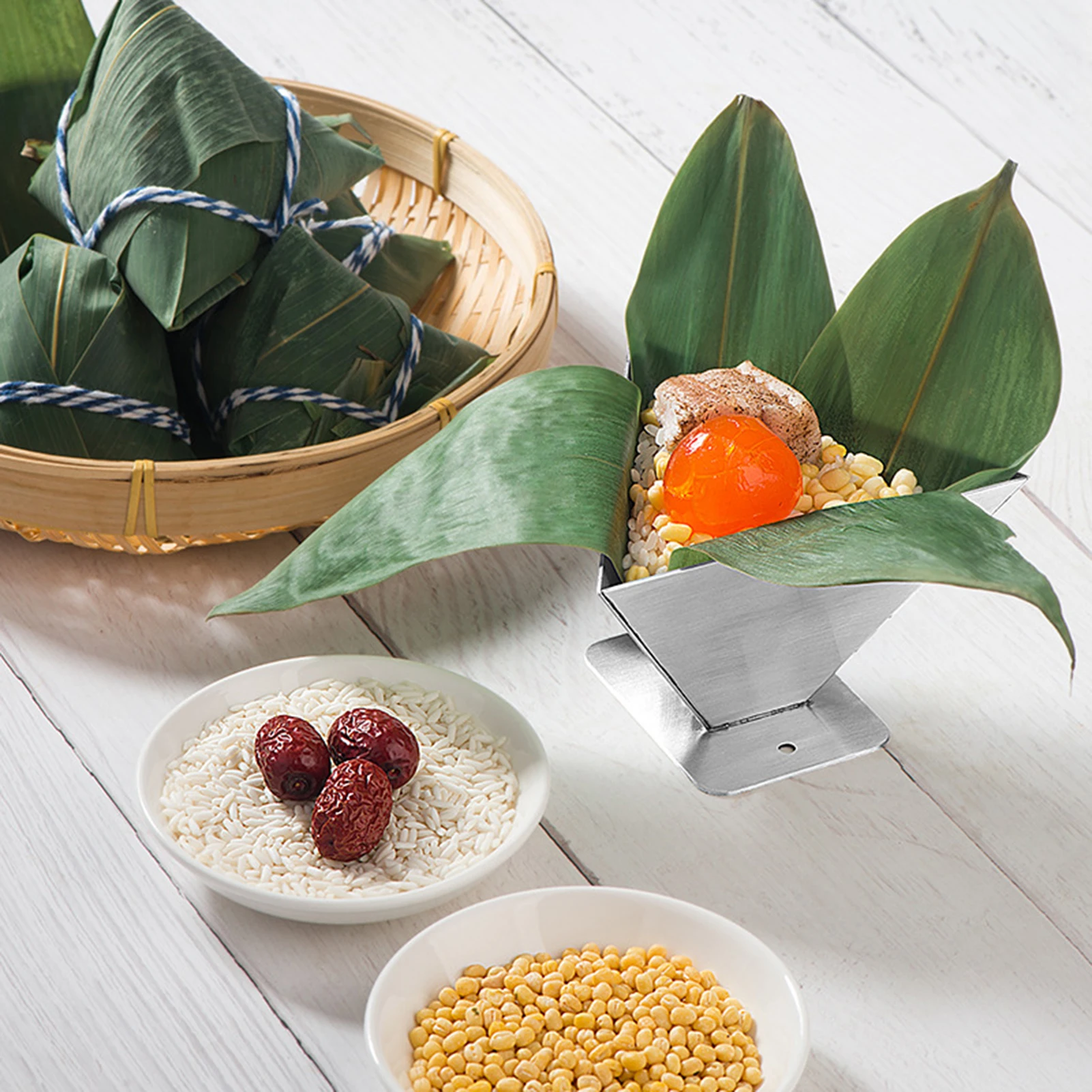 Stainless Steel Zongzi Mould Rice Pudding Rice Dumplings Making Molds for Traditional Food Maker