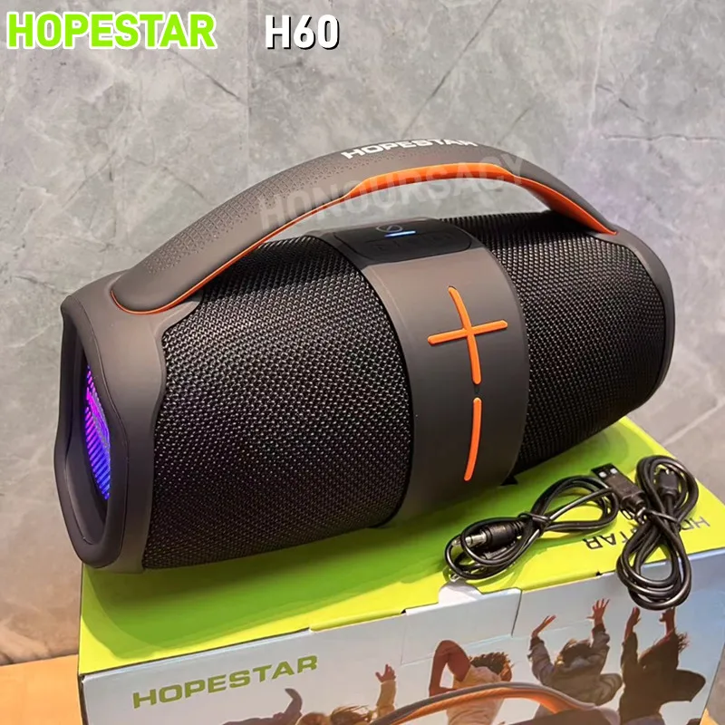 HOPESTAR H60 Portable Wireless altavoz Bluetooh Speaker Double Horn TWS 3D Stereo Outdoor Waterproof Big Power Bank Soundbar