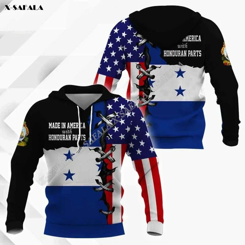 

Made In America Honduran Parts Flag Skull 3D Print Hoodie Men Adult Shirt Pullover Sweatshirt Hooded Jersey Tracksuits Outwear