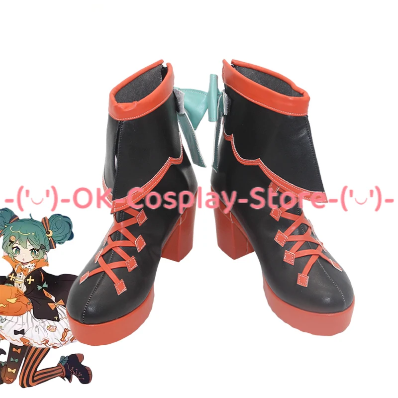 

Halloween Cosplay Shoes For Pumpkin Cosplay Carnival Boots PU Leather Shoes Cosplay Props Custom Made