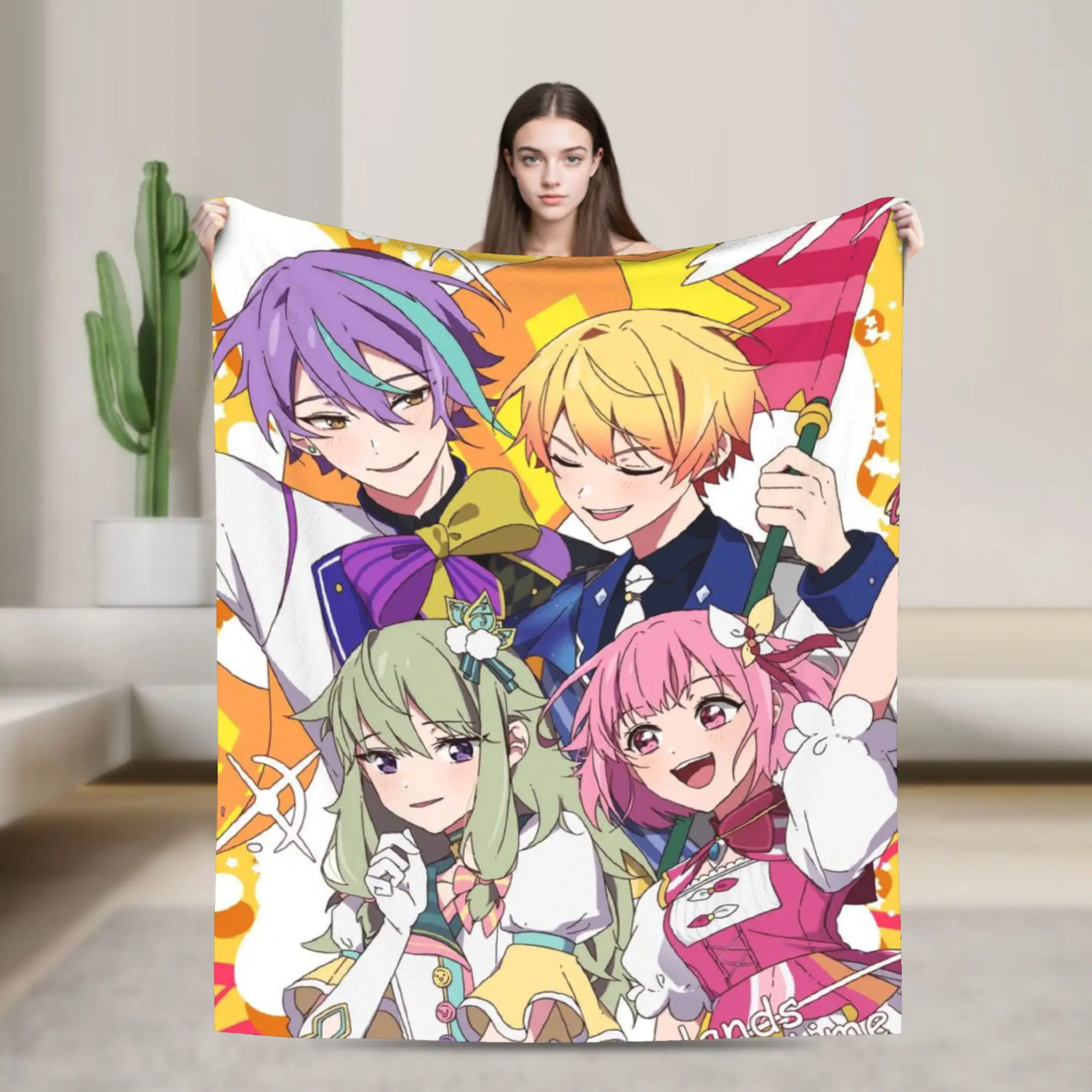 rui kamishiro tenma tsukasa Blanket Super Soft Warm Wonderlands x Showtime Throw Blankets for Couch Multi-size Bedspread
