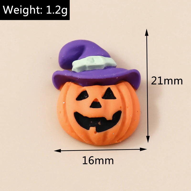 10 stücke gemischte Halloween Charms niedlichen Harz Witch Hut Katze Kürbis Mond Geist Charms Anhänger für DIY Schmuck machen Zubehör – Detail 20