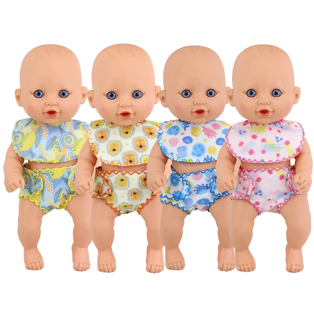 New saliva towel and underwear For 10 Inches Baby Reborn Doll 25cm Babies Doll Clothes.