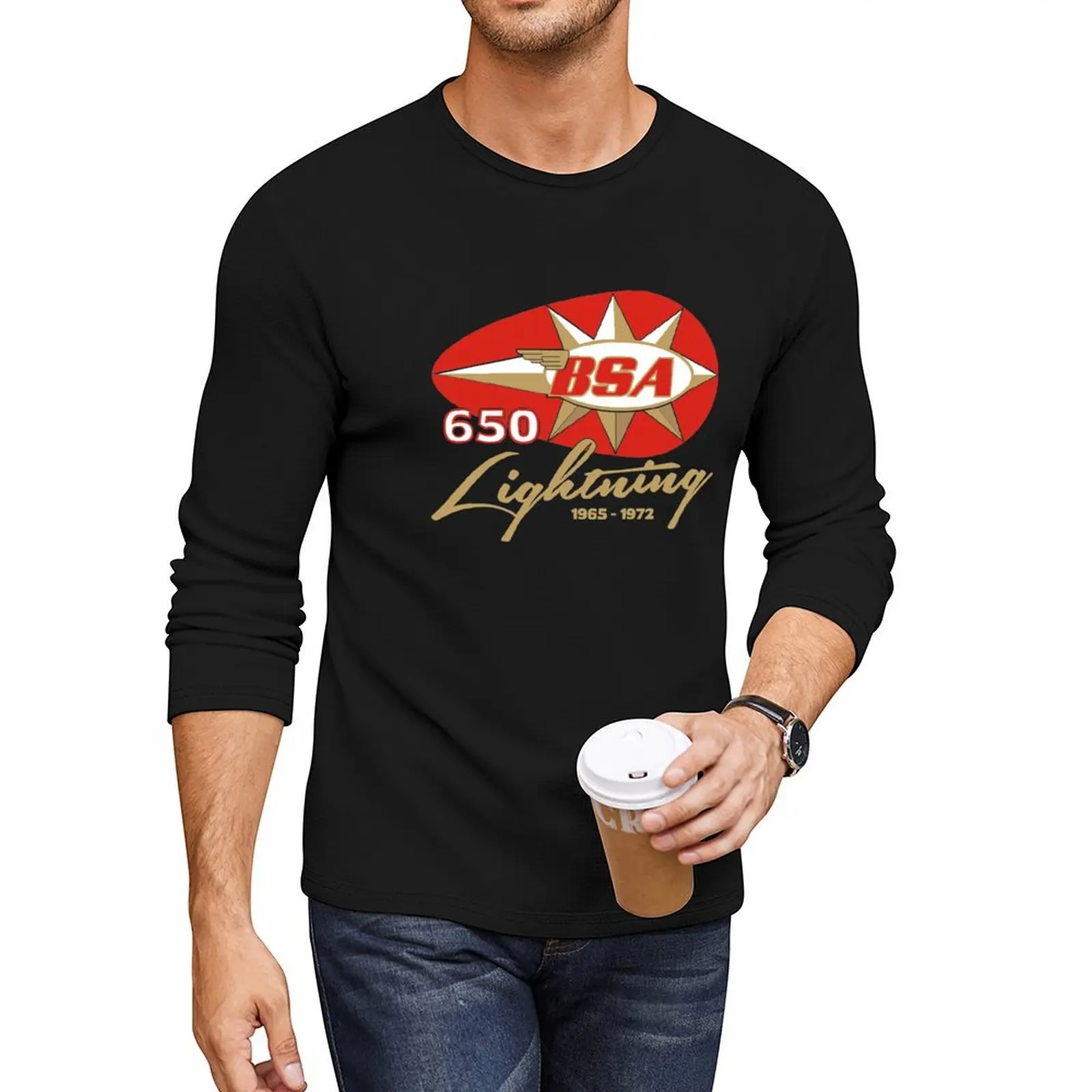 

BSA Lightning 650 motorcycle Long T-Shirt plus size t shirts quick drying t-shirt funny t shirts for men