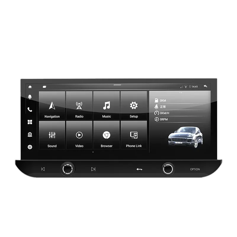 タッチスクリーン付きAndroidカーステレオ,12.3インチ,GPS,ラジオ,DVDシステム,CarPlay,シングルDINオーディオプレーヤー,ポルシェミカマカン