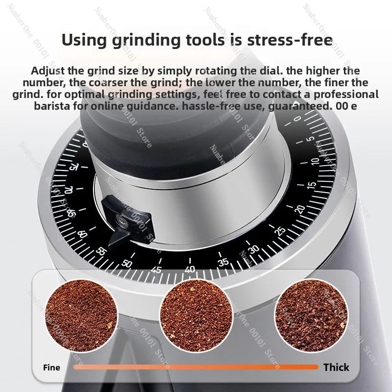 Italian household electric coffee grinder | Single part grinder, 54mm grinding disc