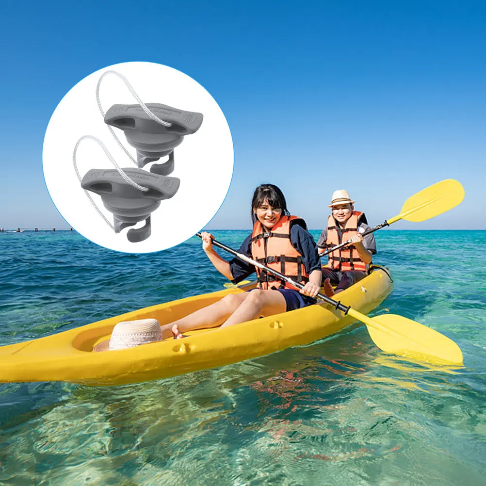 Inflatable Kayak Air Valve Caps 3 Pack Gray High Pressure Rotating Covers for Paddle Board Canoe Dinghy Boat