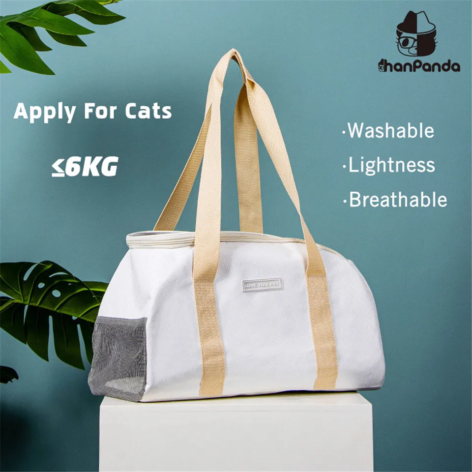 

Hanpanda Large Space Bucket Soft Surface Mesh Pet Bag Portable Breathable Outing Cat Bag Pet Supplies Portable Washable Cat Bag