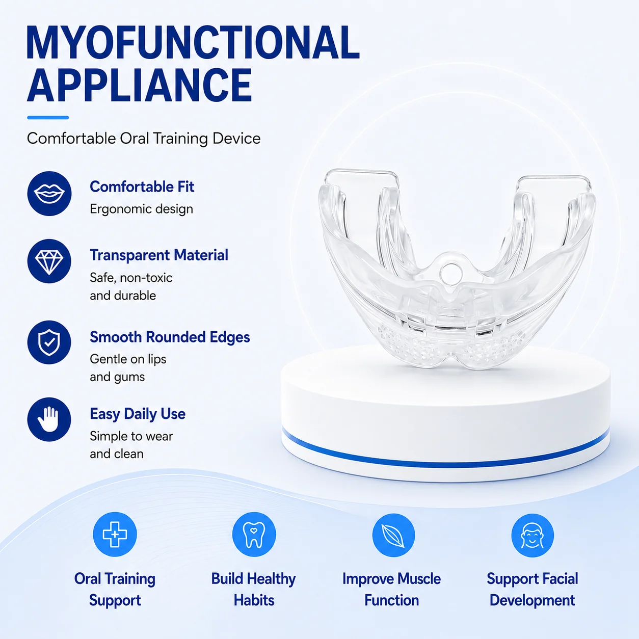SmileRevive Teeth Alignment Trainer Myofunctional Orthodontic Silicone Brace Straighten Crowded Crooked Teeth