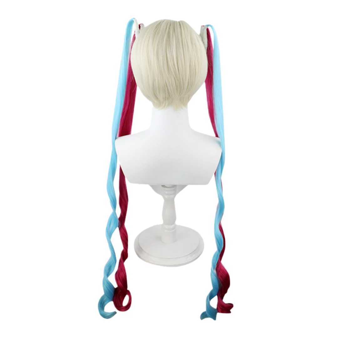 Game NEEDY GIRL OVERDOSIS KAngel Cosplay Pruik Super Hyper God Twin Tails