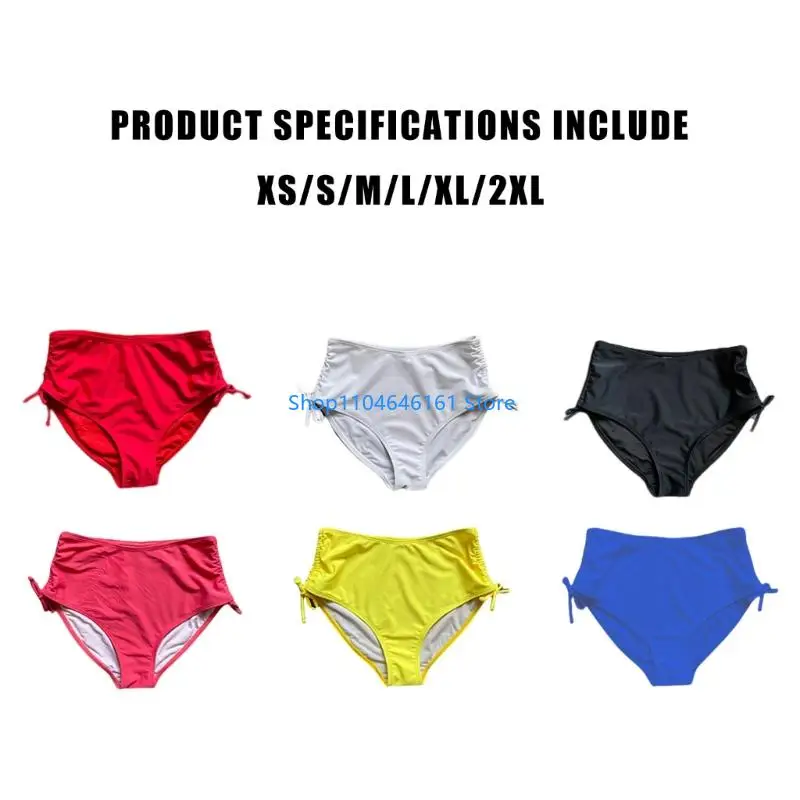 

Women Side Tie Swim Briefs Middle Waist Swimming Briefs Low Rise Swim Briefs