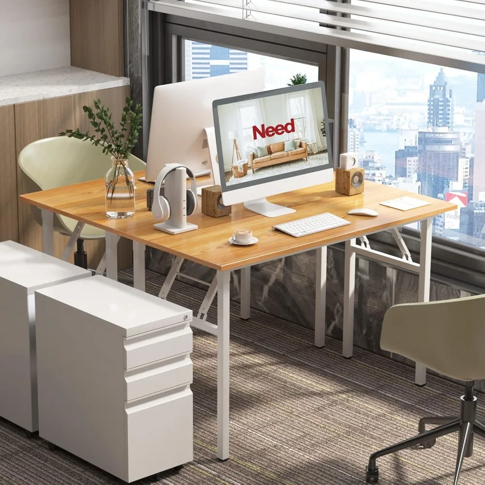 مكتب كمبيوتر محمول قوي قابل للطي بقوة 47.2 لتر للمكتب المنزلي والكتابة والخياطة #2