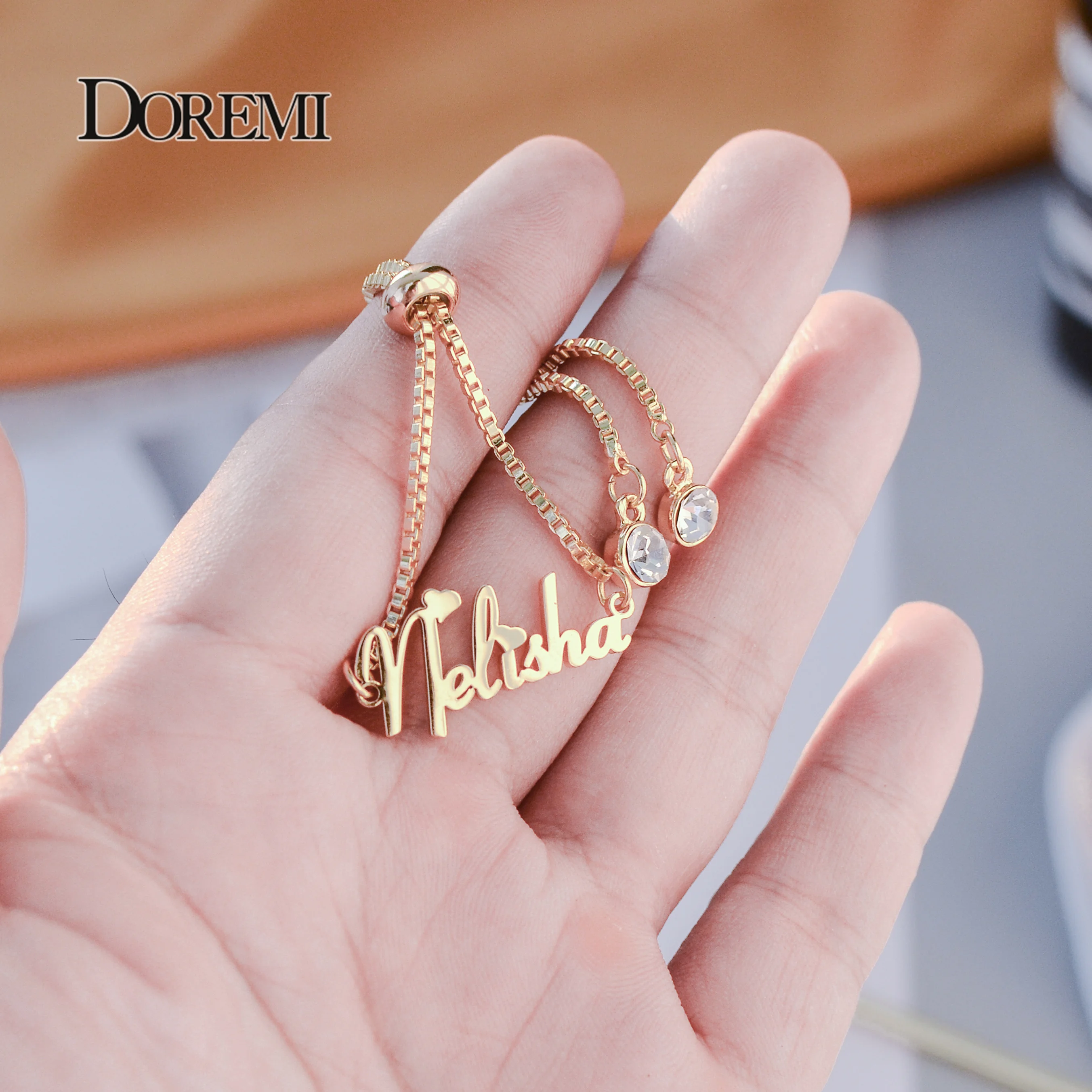 

Регулируемый браслет Lateefah, персонализированные ювелирные изделия из нержавеющей стали, подарки на заказ, браслеты с именами для женщин и девочек по индивидуальному заказу