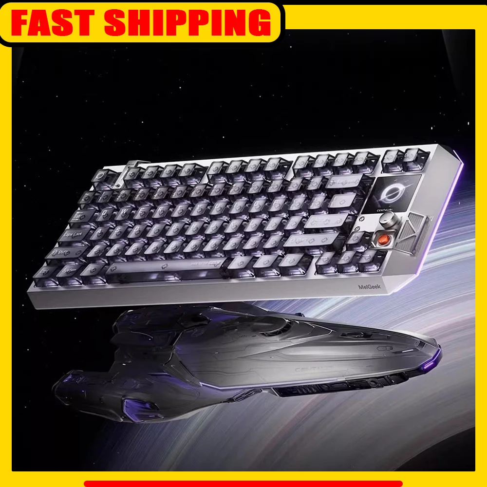 MelGeek Singularity Series Esports Keyboard MelGeek Optical UI Engine And High Brush OLED Screen Wired Keyboard Pc Accessories