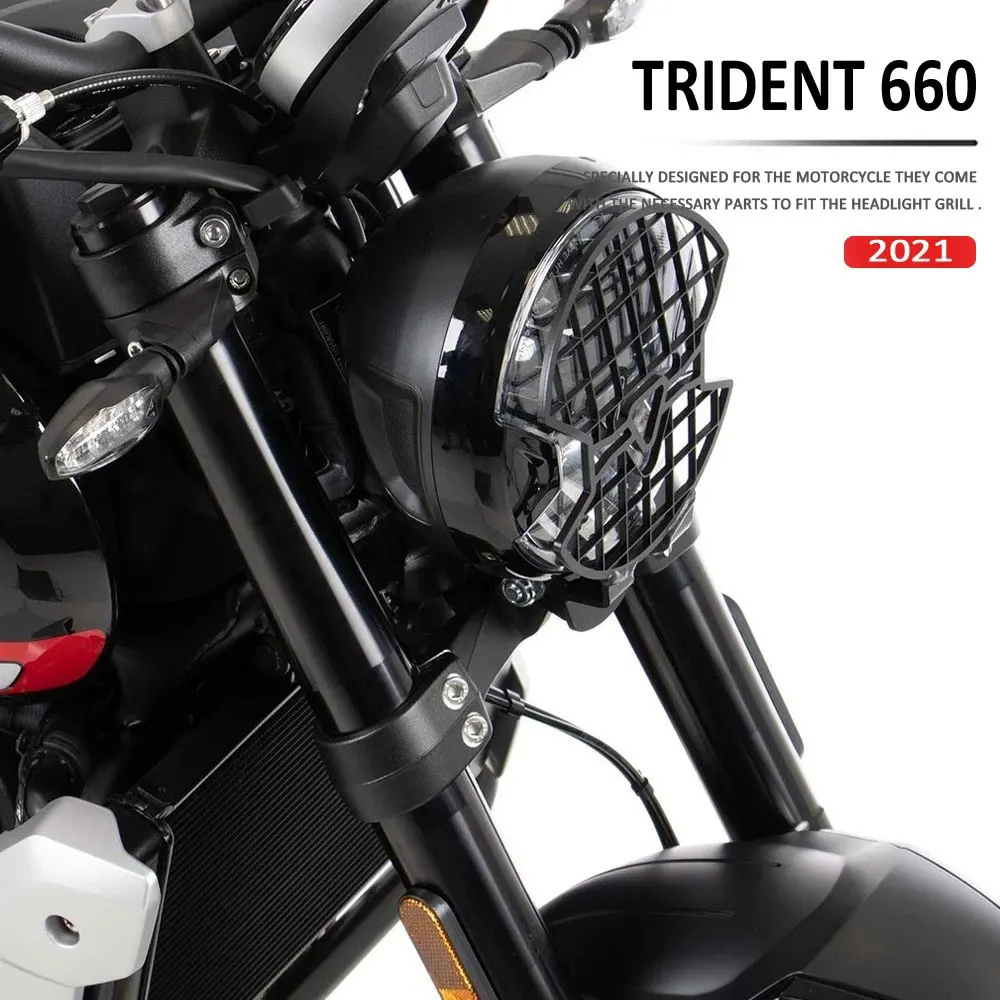 new for trident 660 2021 2022 Front Headlight Grille Cover Protector Motorcycle Accessories Black For TRIDENT660 For trident660