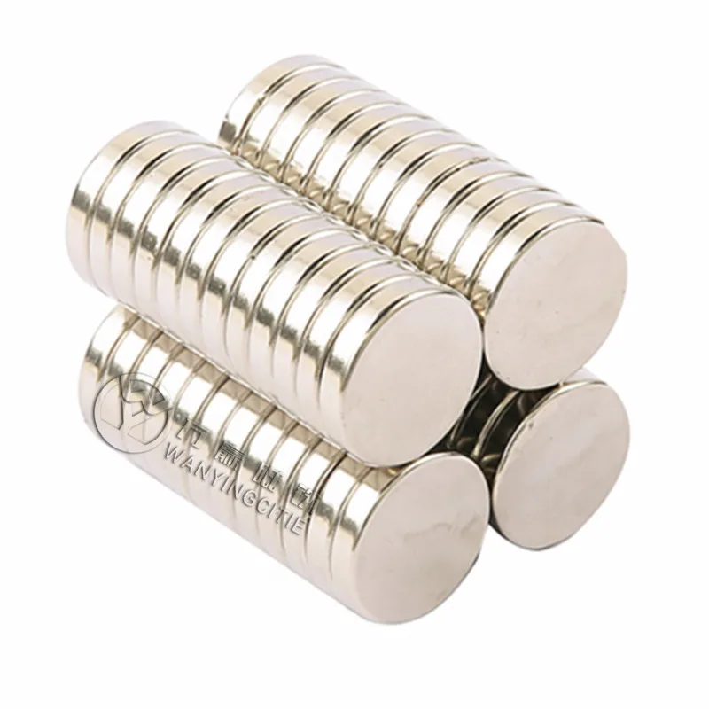 100PCS Neodymium Magnet Wholesale Round Strong Magnetic Magnet Steel High Temperature Resistant Nickel Plated N35-N52 Magnet image 3