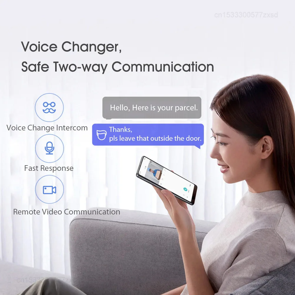 Xiaomi mijiaワイヤレススマート猫目720p 161 fhdビデオドアベル5インチタッチスクリーンai顔 & pir動き検出miホームアプリ
