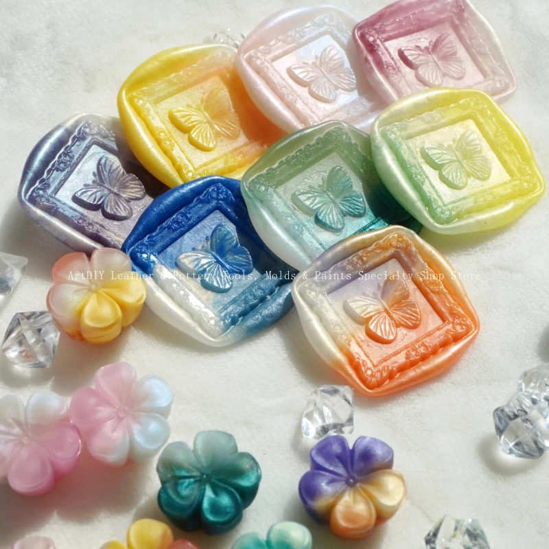 Colored Glazed Flower Lacquer Wax Granule Flower Shape/handmade DIY Seal Wedding Invitation Letter Envelope Sealing Gift Seal