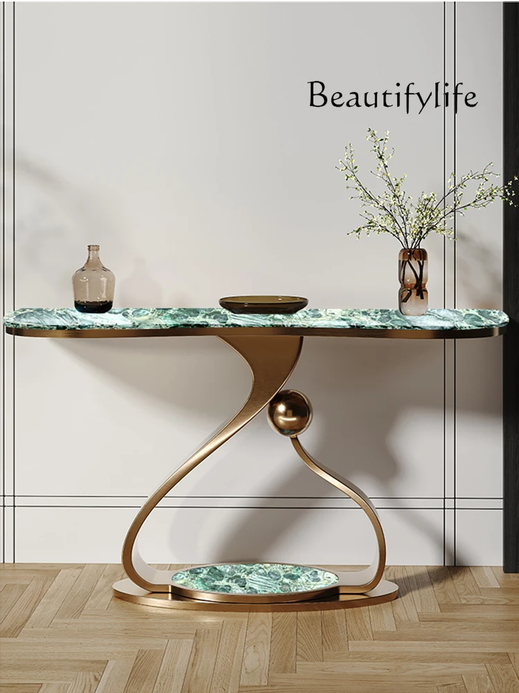 Nordic Antique Marble Console Tables Household Minimalist Side View Sets