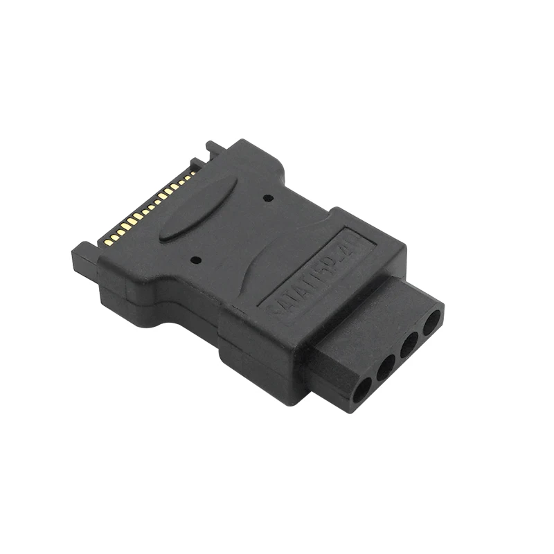 15 Pin SATA Jantan Ke 4 Pin Molex PC IDE Adaptor Daya Betina Adaptor Hard Drive