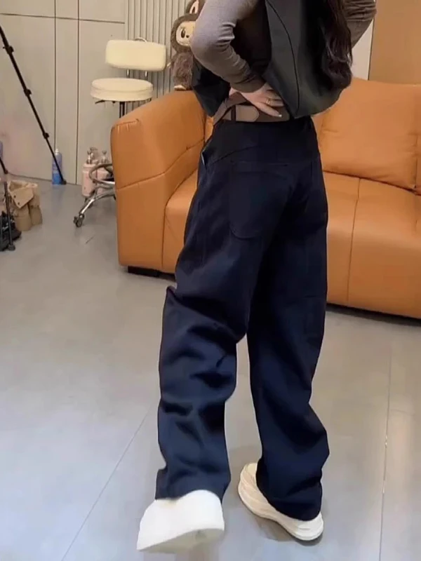 

Джинсы с высокой талией для женщин с пышными формами, прямые, удобные, из эластичного денима, повседневные, для женщин.