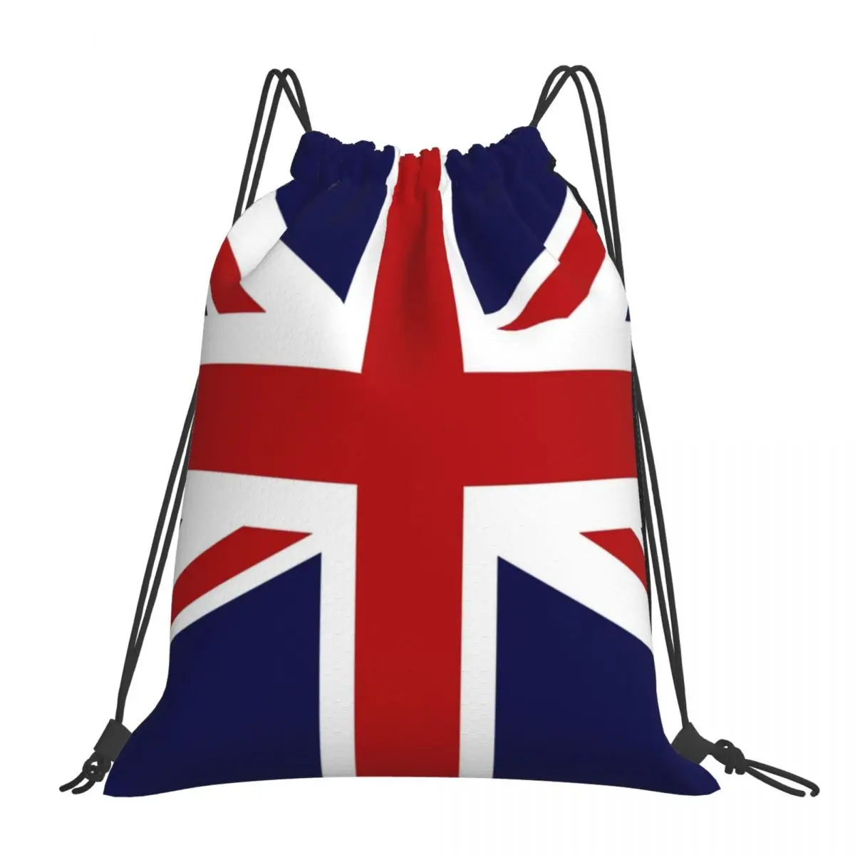 Sacos de cordão portáteis para homens e mulheres, Mochilas escolares, Bundle Pocket Sports Bag, Saco de livro, Union Jack Bandeira do Reino Unido