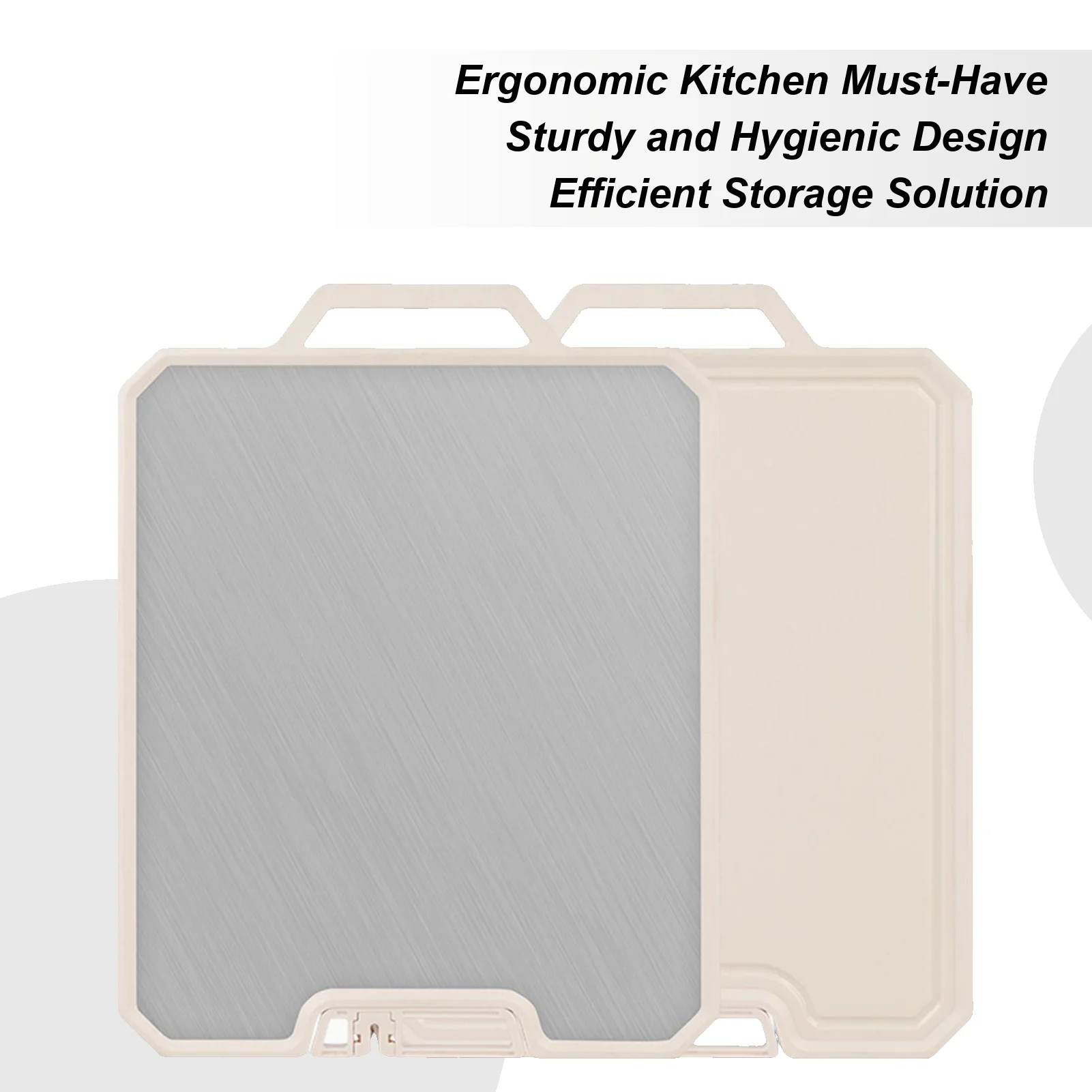 

Stainless Steel Cutting Boards Double Sided Cutting Board With Handle Stainless Cutting Board And Wheat Straw Chopping Board