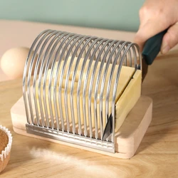 Multifunctional kitchen toast slicer Cheese scutcher Potato vegetable fruit cutter Food grade stainless steel baking tool