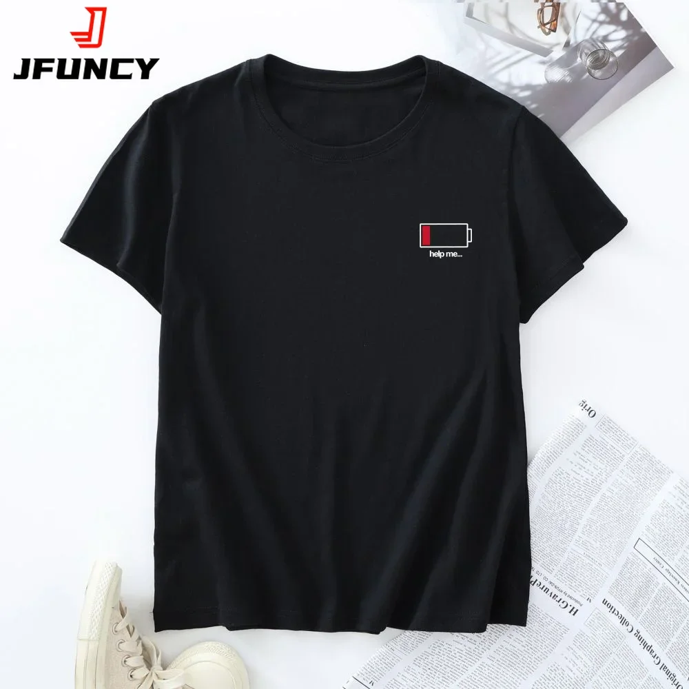 

100% Cotton Women T-shirt Short Sleeve Top Oversized Summer Tee Woman Clothing Female Tshirt Low Energy Graphic T Shirts