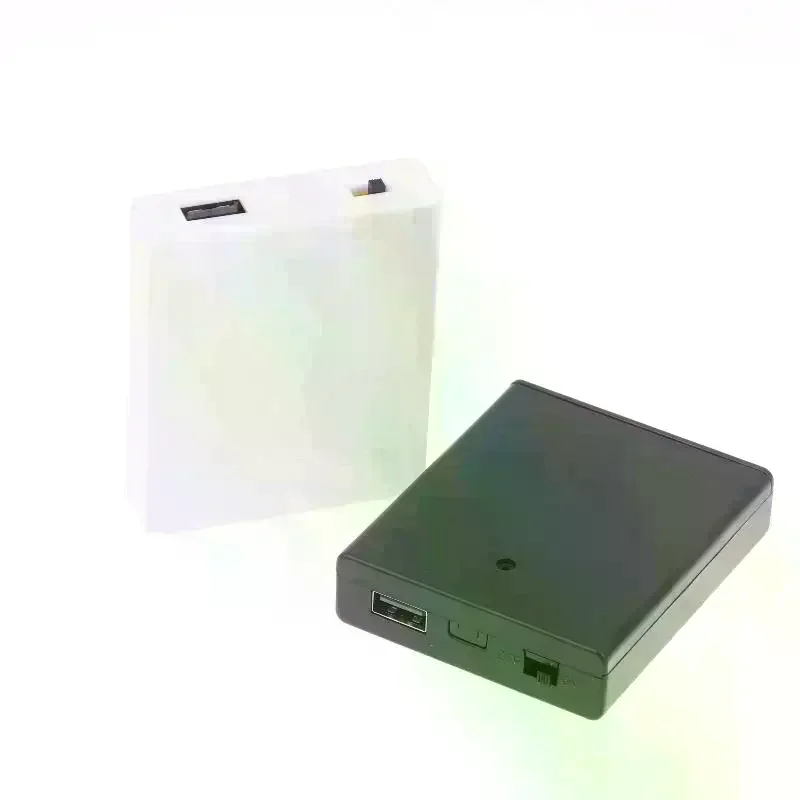 1Pcs USB Power Supply Battery Box Portable Mini 4AA Battery Holder Storage Box Case For LED Strip Light Accessories