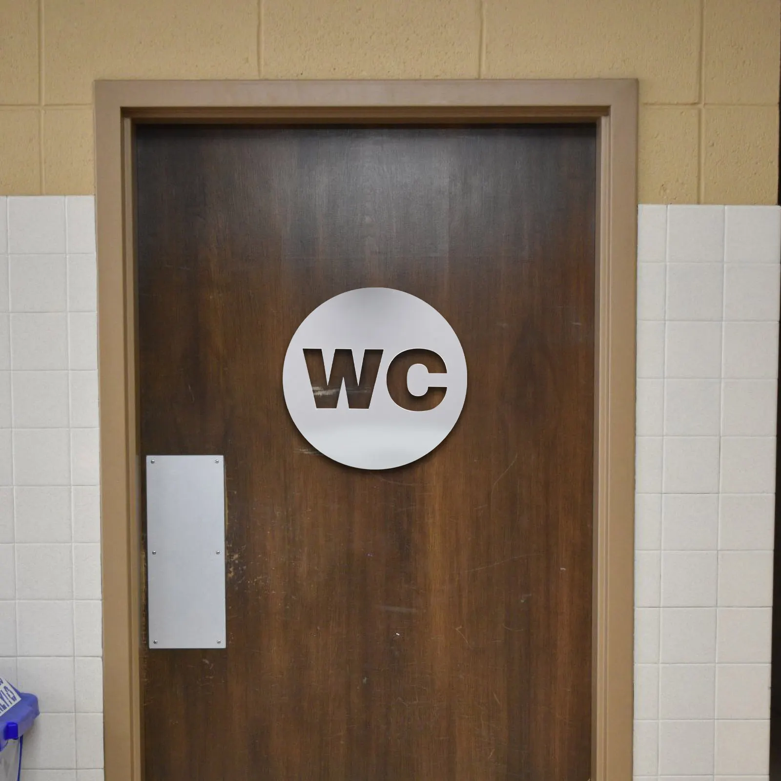 3Pcs Unisex Washroom Sign Plate Wall Mount Toilet Identification Sign for Hotels Restaurants Shopping Centers Restroom Guiding