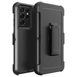 3IN1 Rugged Armor PC Case for Samsung Galaxy S25 S24 S22 S23 S22 S21 S20 Ultra Plus FE Note 20 10 9 8 With Clip Box Cover OTT