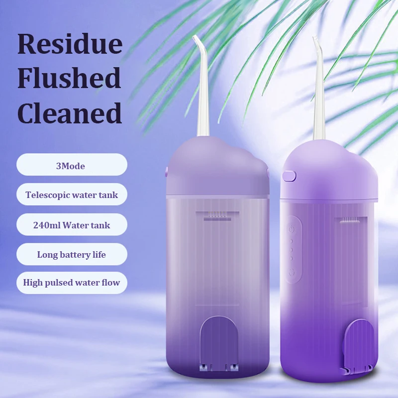 Flosser Gigi Listrik Teleskopik Benang Air Portabel Perawatan Irigator Mulut Rumah Tangga Tangki Pembersih Pulsa Multi Gigi