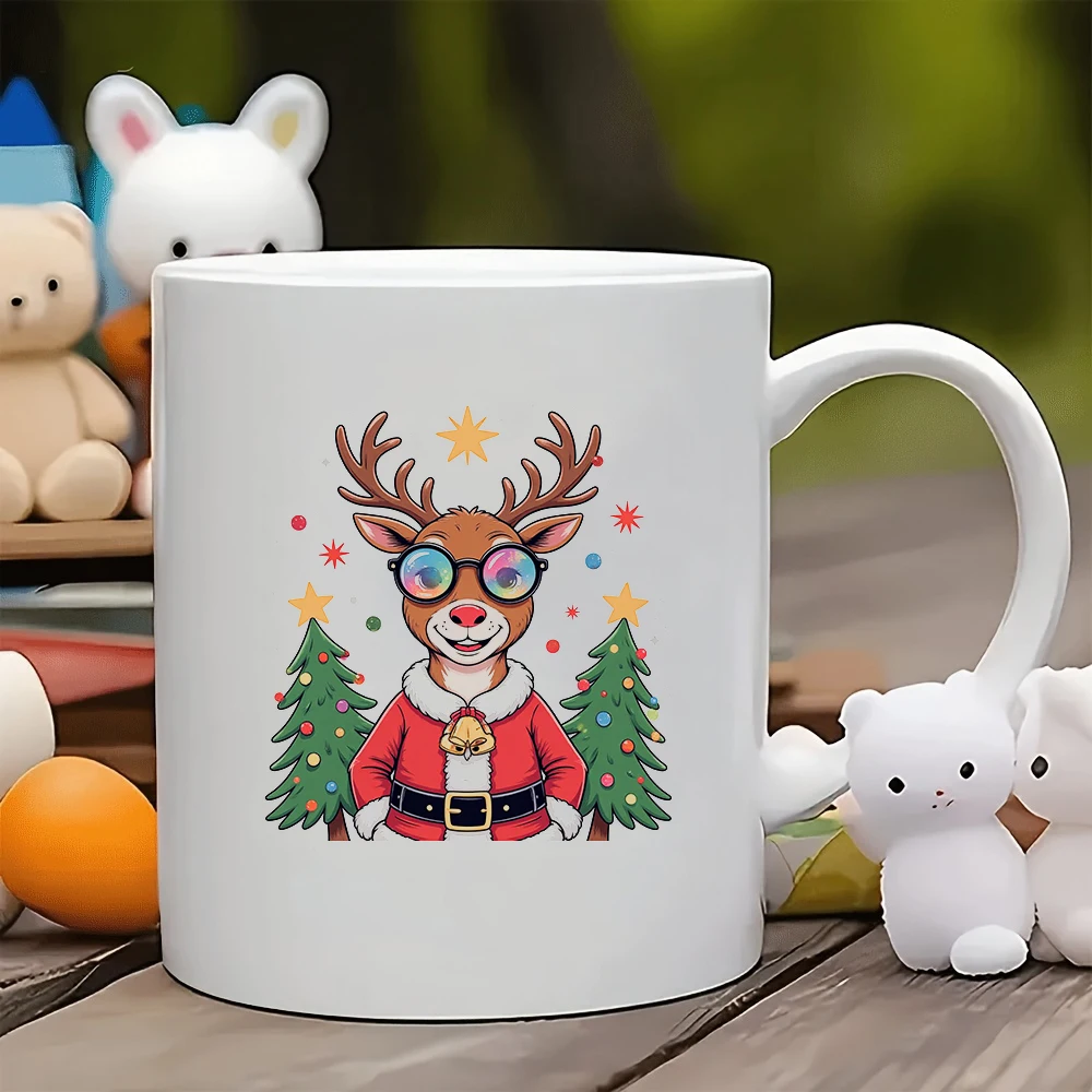 

11oz cartoon reindeer Santa Claus mug kids cup home office coffee mug must-have Christmas gift
