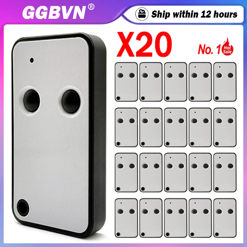 

ROGER E80/TX52R/2 E80 TX52R E80/TX54R/2 Garage Door Remote Control Barrier Keychain Gate Opener Transmitter 433.92MHz