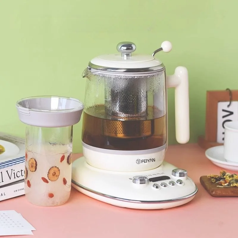 Mini Multi-Function Health Pot, All-in-One Glass Kettle for Home & Office, Automatic Stewing & Flower Tea Brewing