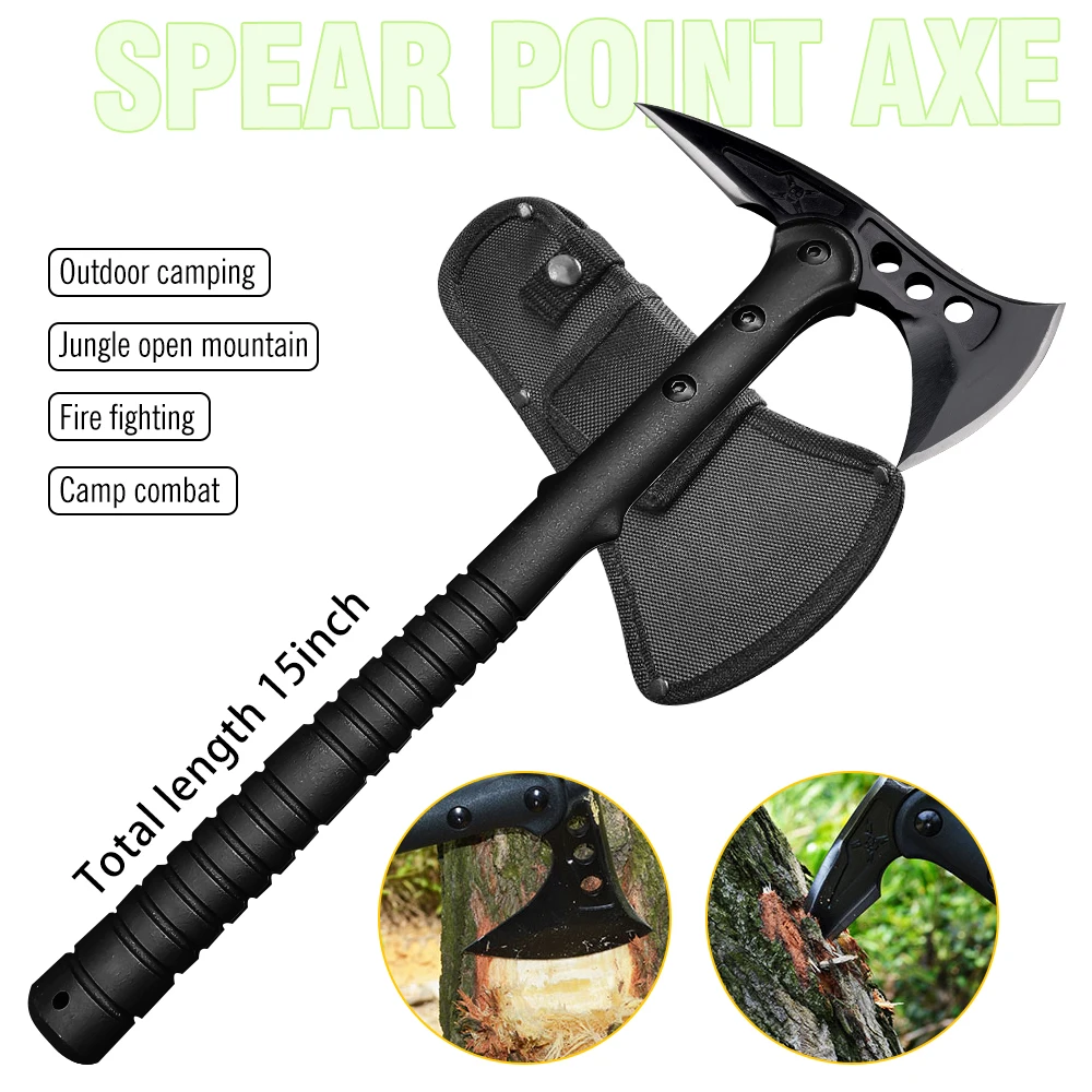 

Multifunctional Axe Bone Cutter, Hole Opener, Stainless Steel, Sharp, Durable, No Curling, Outdoor Camping, Portable