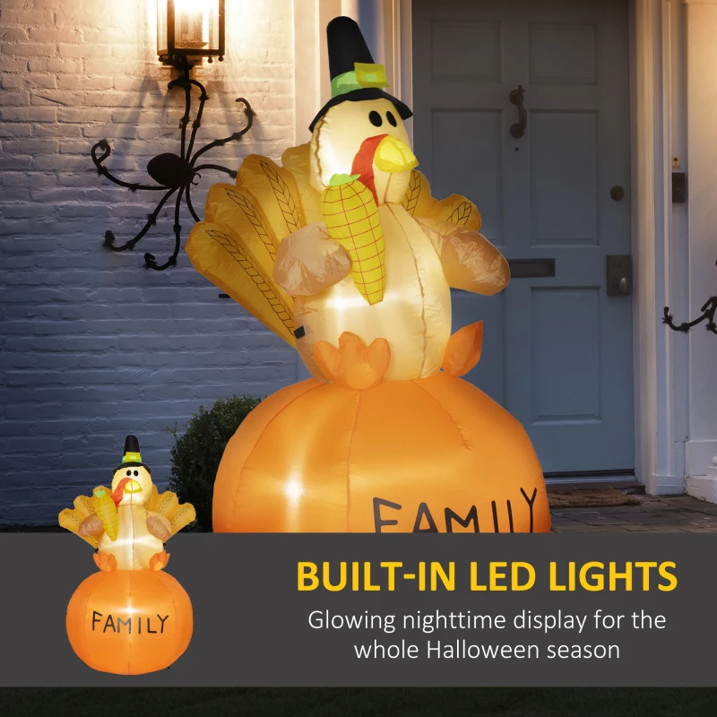 

Thanksgiving Turkey Halloween Inflatable Decoration Outdoor Courtyard Luminous Inflatable Prop